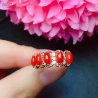 meibapj the spirit of the sea precious red coral gemstone ring for women real 925 sterling silver fine wedding jewelry