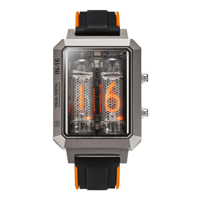 

Visual Digital Watch IN-16 Glow Tube Watch Counts Time And Seconds Wireless Charging IPX4 Waterproof Shatterproof