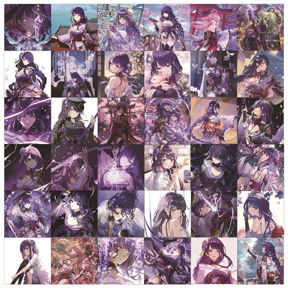 

10/30/50 шт милые игры Genshin ударные наклейки аниме Raiden Shogun наклейки декоративный чехол для телефона Чемодан ноутбук Kawaii стикер игрушка