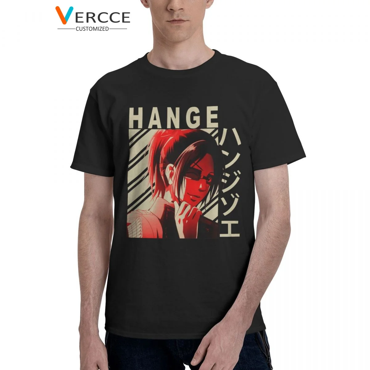 

Attack On Titan Anime Hange Zoe Vintage T Shirt 100% Cotton Tees O-neck Clothing T Shirts For Men Women Unique Gift Idea