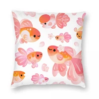 cherry blossom goldfish 2 throw pillow cushion decorative pillows polyester pillowcase home decoration for sofa