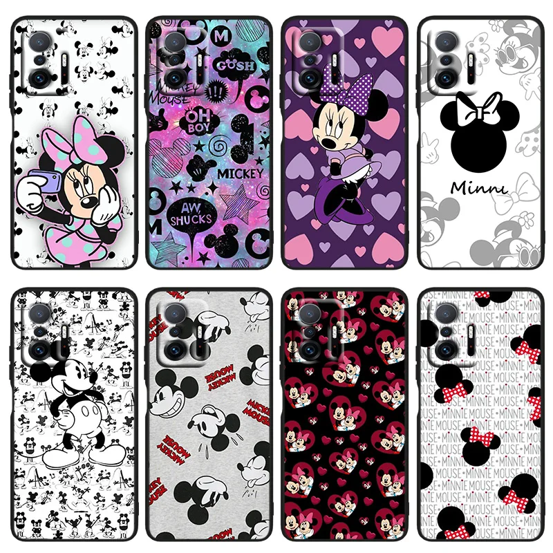 

Mickey mouse print For Xiaomi Mi 12 12X 11T 11i 11 10T 10 9T 9SE 9 A3 CC9E Pro Ultra Lite Black Silicone Phone Case