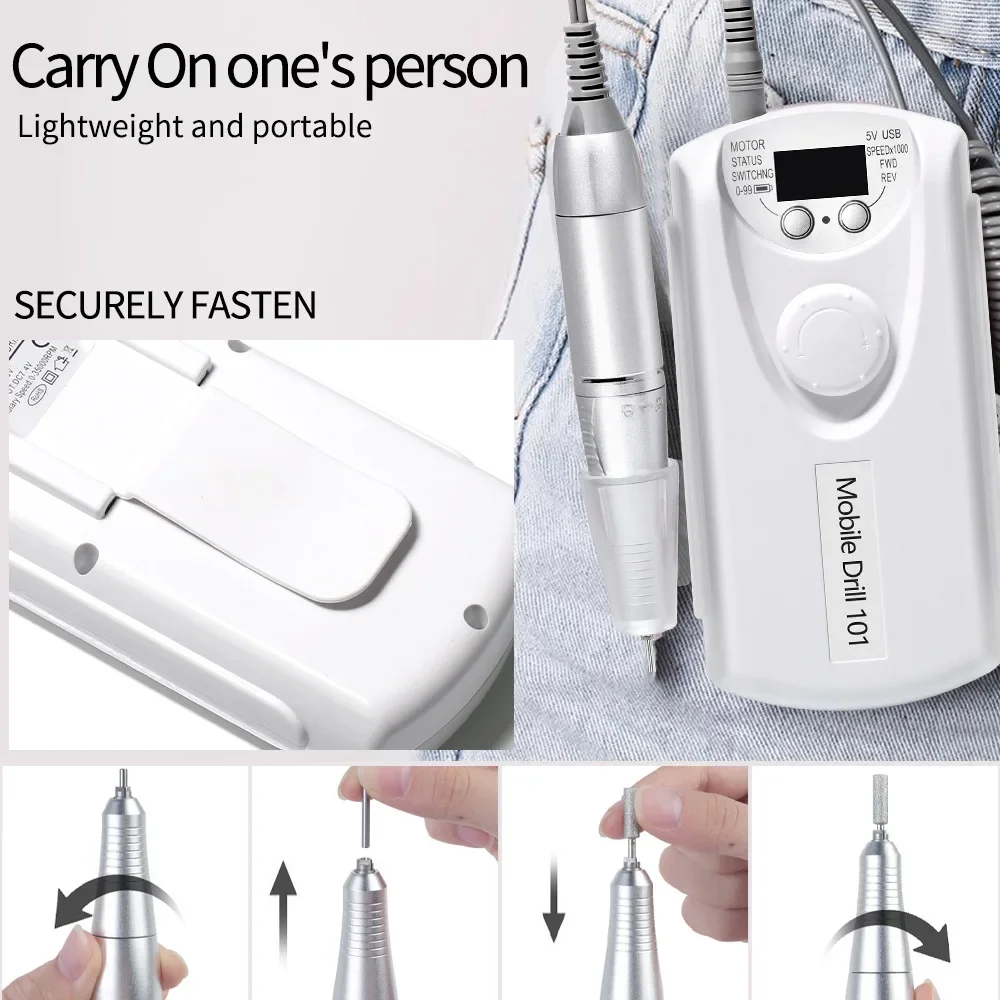 35000 об/мин дрель для ногтей перезаряжаемая фрезерный станок портативная