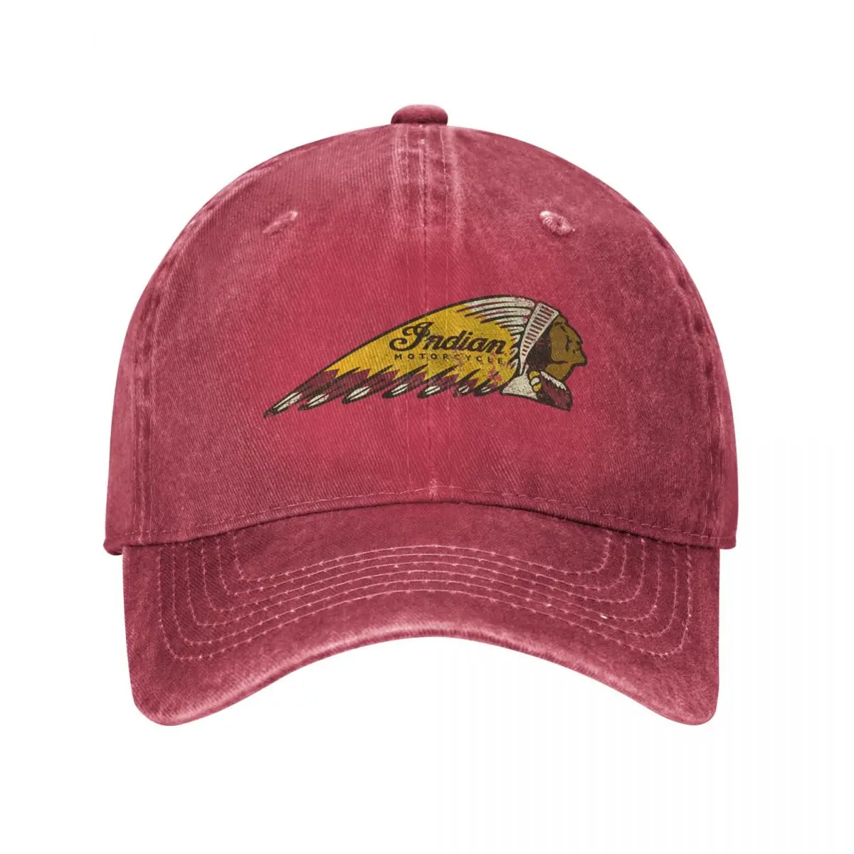 

Fashion Retro Indian Motorcycles Sign Baseball Cap Distressed Denim Snapback Cap Outdoor All Seasons Travel Hats Cap