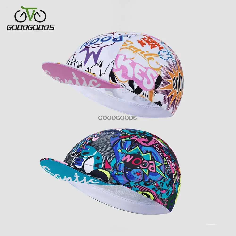 

Santic Outdoor Riding Cap Sunscreen Visor Quick-Drying Sweat-Wicking Sports Cap Street Graffiti Unisex Cycling Cap Two Colors