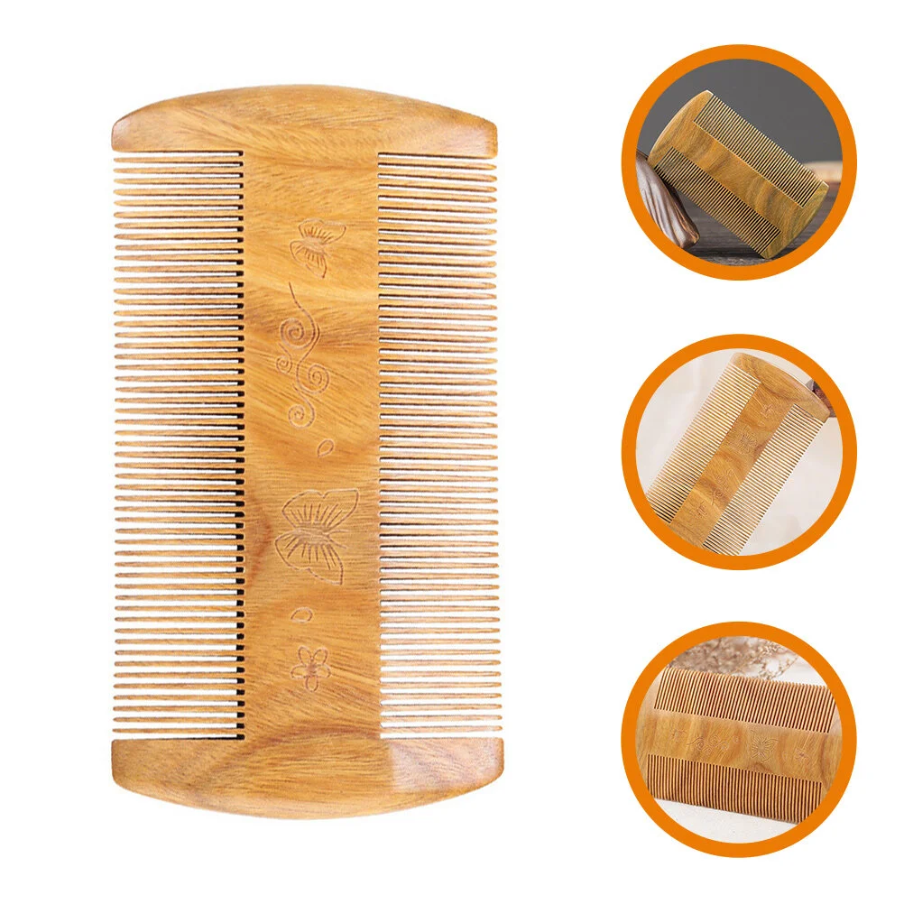 

Green Sandalwood Pocket Comb Combs Men Care Beards Wooden Mens Hair Travel Teeth