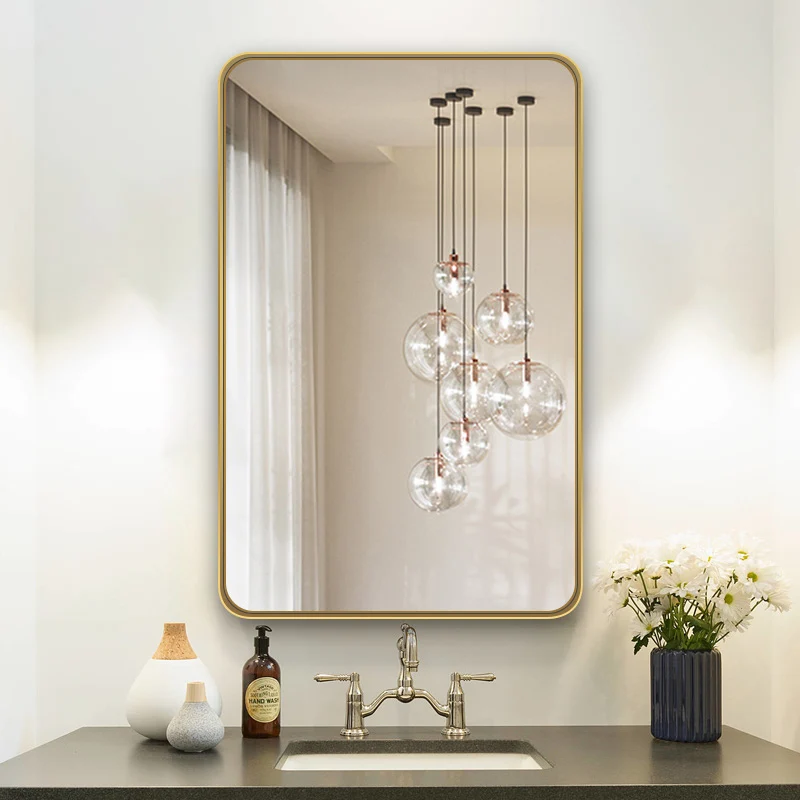 

Makeup Squares Decor Mirror Glass On The Wall Bathroom Living Room Mirror Nordic Luxury Big Decoracion Pared Decoration Home