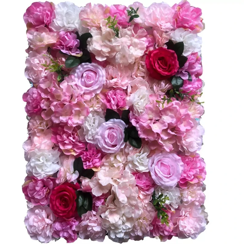 

2022 New 60x40cm Artificial Flowers DIY Wedding Decoration Flower Wall Panels Silk Rose Flower Christmas Decoration Backdrop