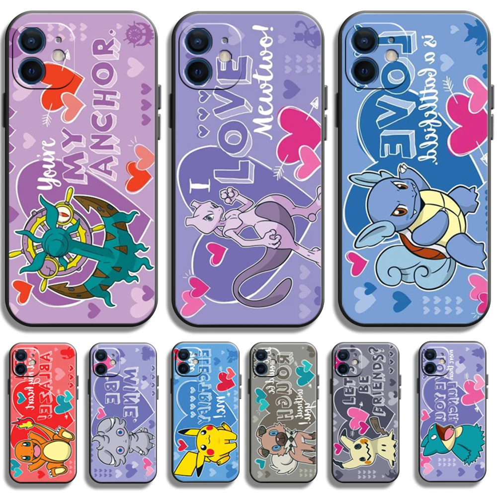 

Pokemon Pikachu Hot Cute Phone Case For IPhone 11 12 Pro MAX 8 Plus XS XR XS Max 13 Pro 7 8 6S Cute Cartoon Silicone Case Gift