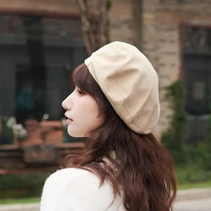 Французские восьмиугольные хлопковые береты с козырьком