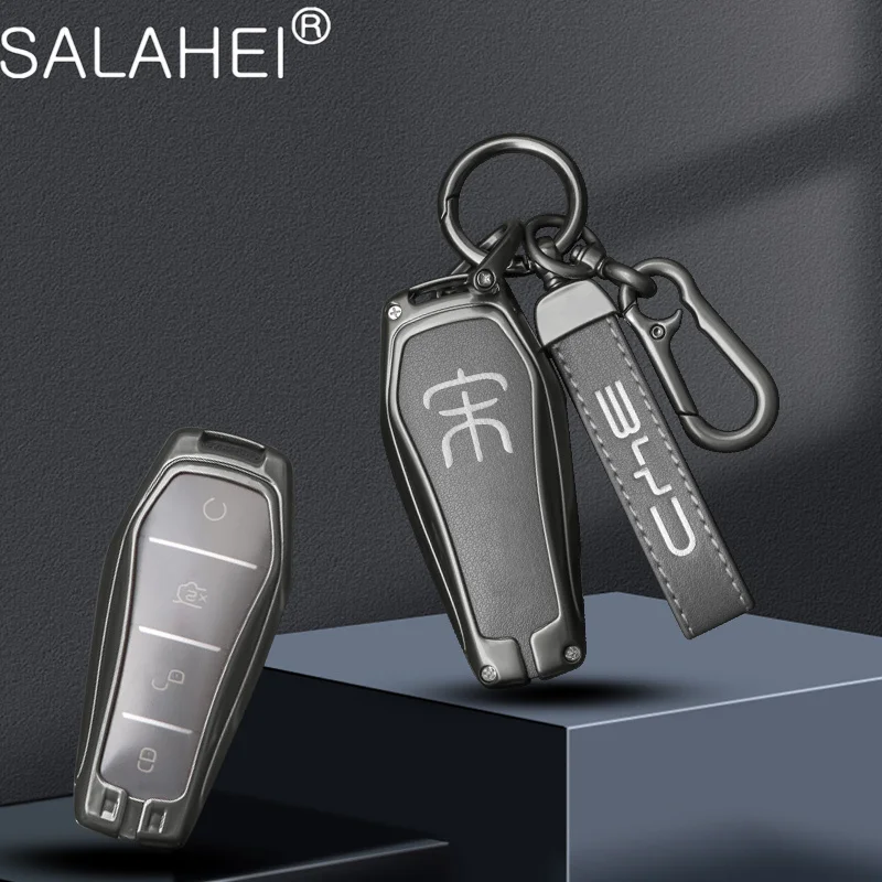 

4 Buttons Car Smart Key Case Cover Remote Keychain Protection Shell Holder For BYD Song Qin Han EV Tang DM 2018-2022 Accessories