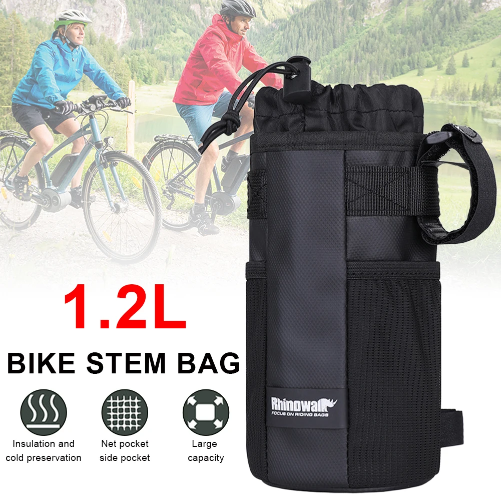

Bicycle Bag Bike Bottle Holder Cycling Water Bottle Carrier Pouch MTB Bike Insulated Kettle Handlebar Bag Accessories