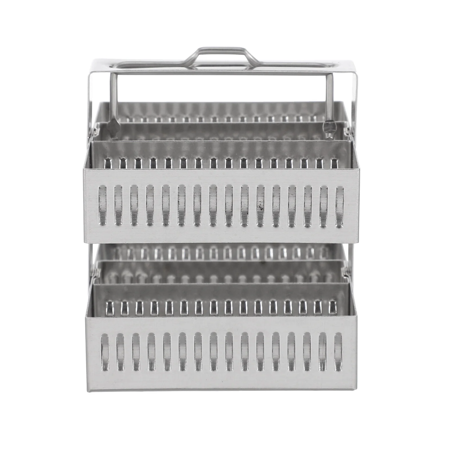 

Test Tube 30 Positions Staining Rack Stainless Steel Microscope Slides Holder Glass