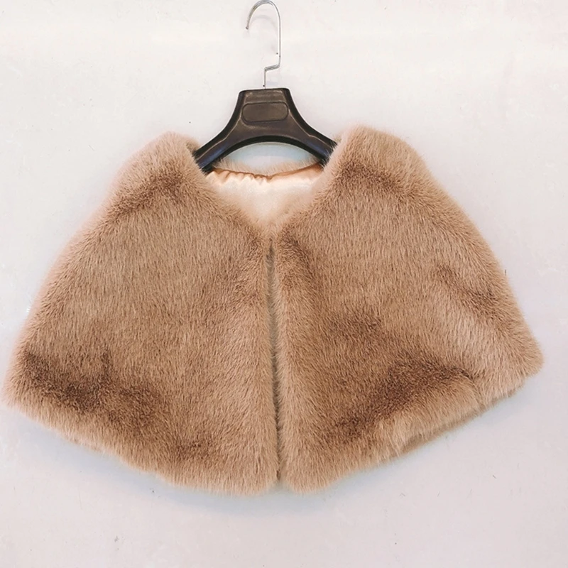 Свадебная вечеринка шаль вечерняя зимняя свадебная без рукавов меховой палантин