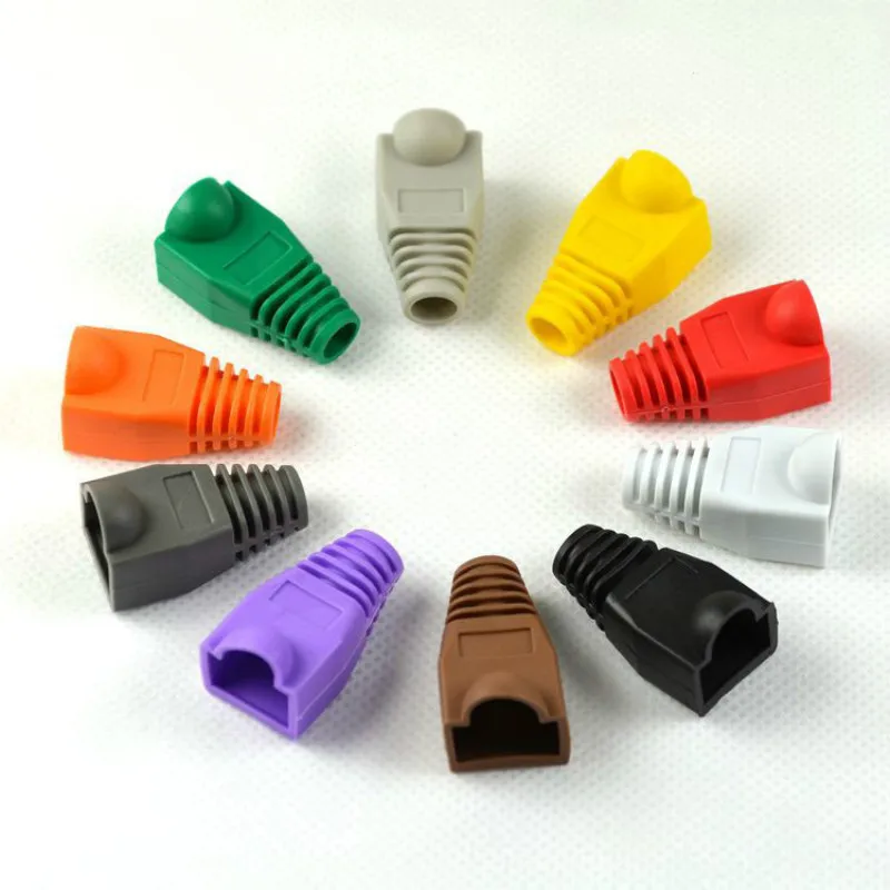 

Ethernet Unique RJ45 Strain Relief Boots Connector Plug Cover Cap for CAT5E/6 Cable