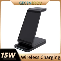 2022 15w 3 in 1 wireless charger stand for iphone 13 12 11 pro xs fast charging for samsung for apple watch charger