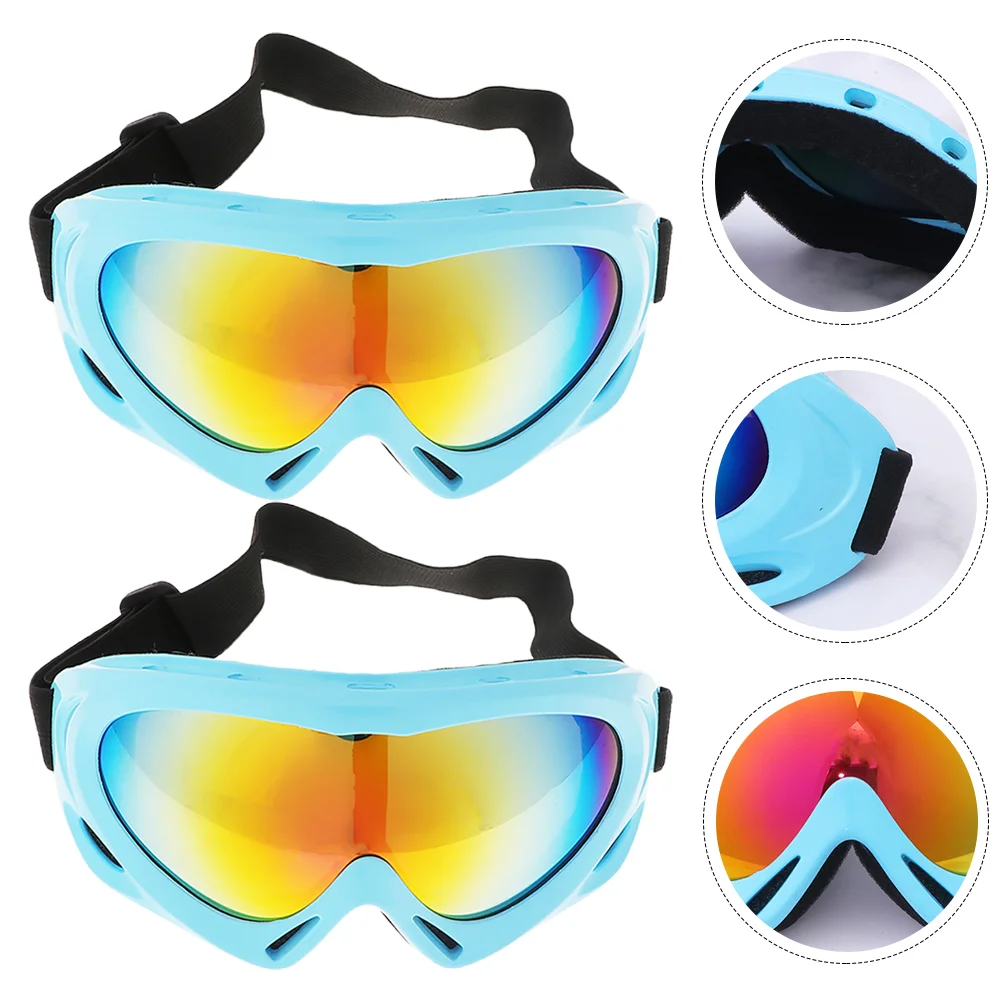 

2pcs Practical Ski Goggles Skiing Glasses Sports Eyewear Cycling Eyewear