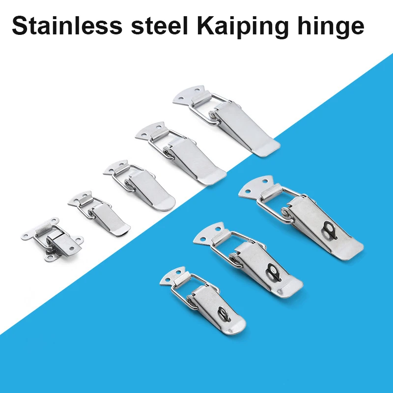 

4pcs Duck-mouth Buckle Stainless Steel Vintage Mini Lock Chest Box Gift Suitcase Case Buckles Toggle Hasp Latch Catch Clamp