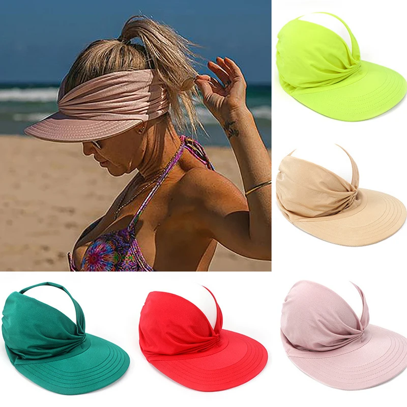 

2022 Flexible Adult Hat for Women Anti-UV Wide Brim Visor Hat Easy To Carry Travel Caps Fashion Beach Summer Sun Protection Hats