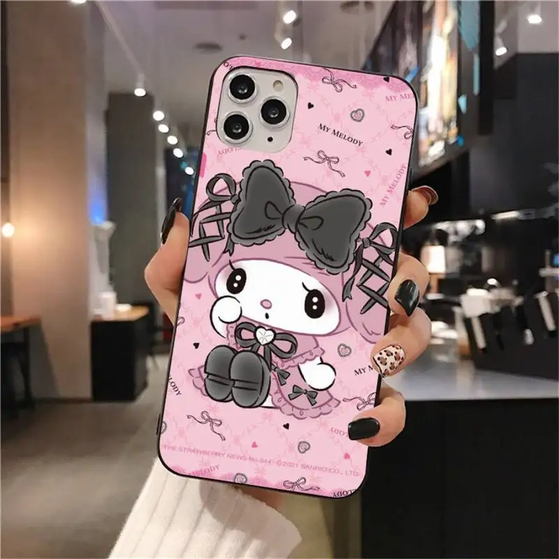 Чехол для телефона Hello Kitty kuromi my melody iphone 14 13 12 11 Pro Mini XS Max 8 7 Plus X SE 2020 XR - купить по
