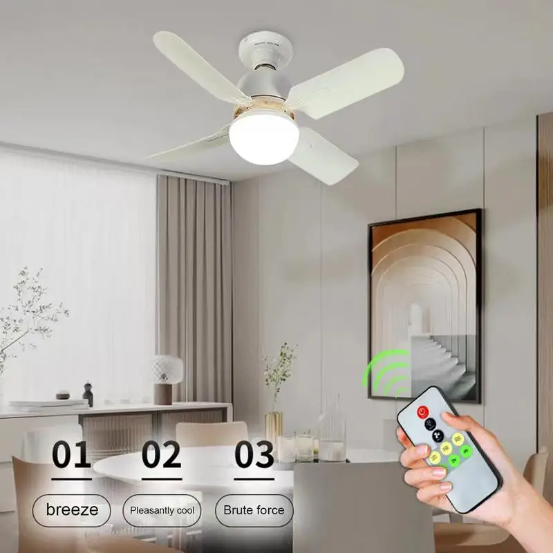 Современный женский потолочный вентилятор модель E27 с дистанционным управлением
