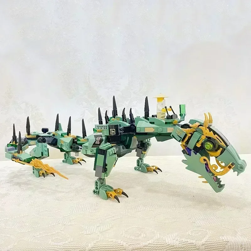 Строительные блоки MOC Mecha Dragon подходят для 70612 игрушки детей зеленый мех дракон
