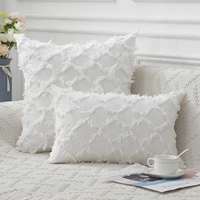 olanly furry throw pillow case for sofa bed car 1pc decorative cushion cover luxury sleeping pillowcase aesthetic cotton linen
