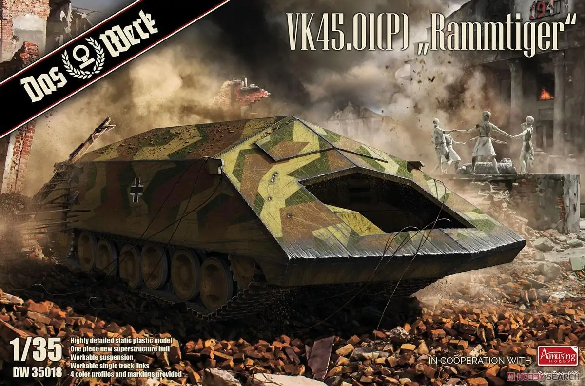 

DAS WERK DW35018 1/35 VK45.01(P) "Rammtiger" Plastic Model Kit