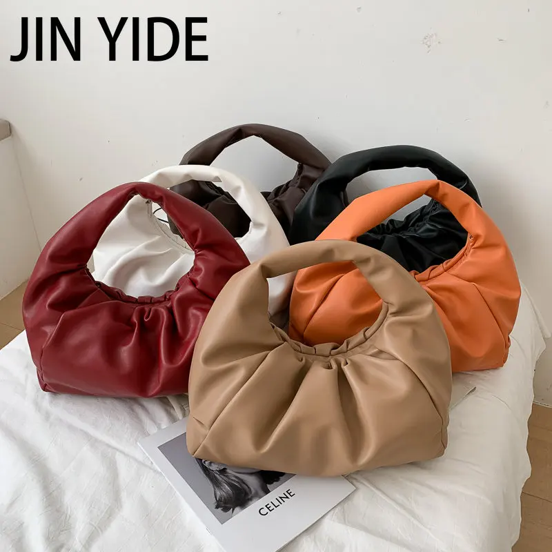 

Top Handle Bags For Women 2022 Genuine Soft Leather Hand Bag Female New Clutch Purses Ladies Dumpling Shoulder Bag Large Pouch