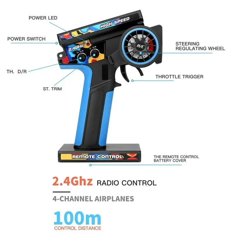 104072 -2132 Пульт дистанционного управления передатчиком 2 4G для Wltoys 144010 124007 124016 124017