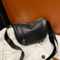 new fashion designer handbags for women genuine leather saddle casual vintage black shoulder bags tassel crossbody messenger bag