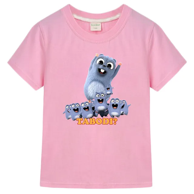 Grizzy and The Lemmings T Shirt Kids Harajuku Round Neck Short Sleeve Tshirt Boy Girls Casual Top 100% Cotton Kawaii Tees Shirts 4