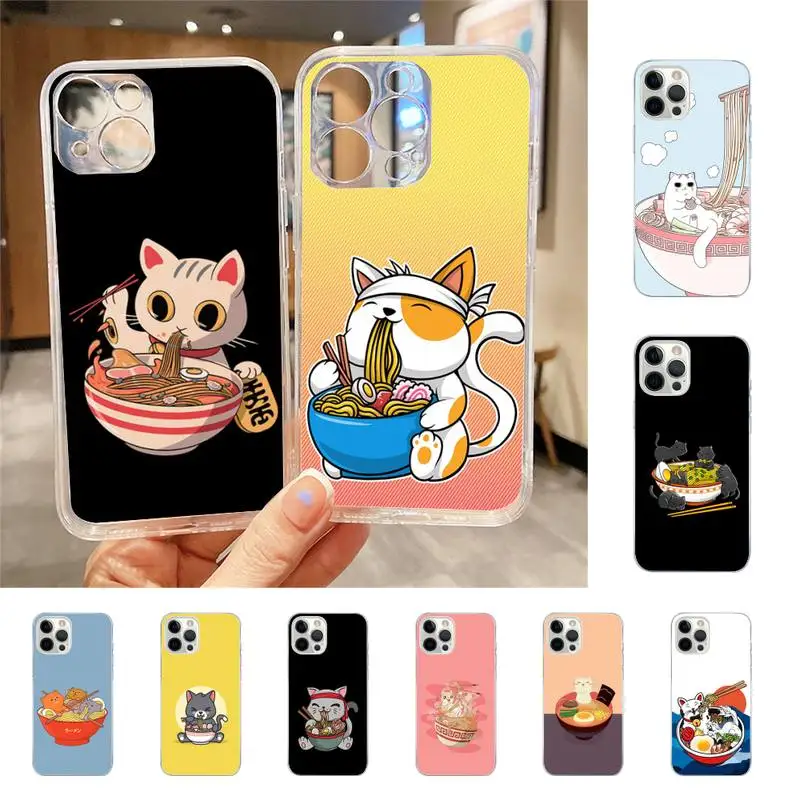 

Neko Ramen Japan Cat Phone Case For Iphone 7 8 Plus X Xr Xs 11 12 13 Se2020 Mini Mobile Iphones 14 Pro Max Case