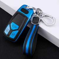 leathertpu car remote key cover case shell for audi a4 b9 a5 a6l a6 s4 s5 s7 8w q7 4m q5 tt tts rs coupe styling accessories