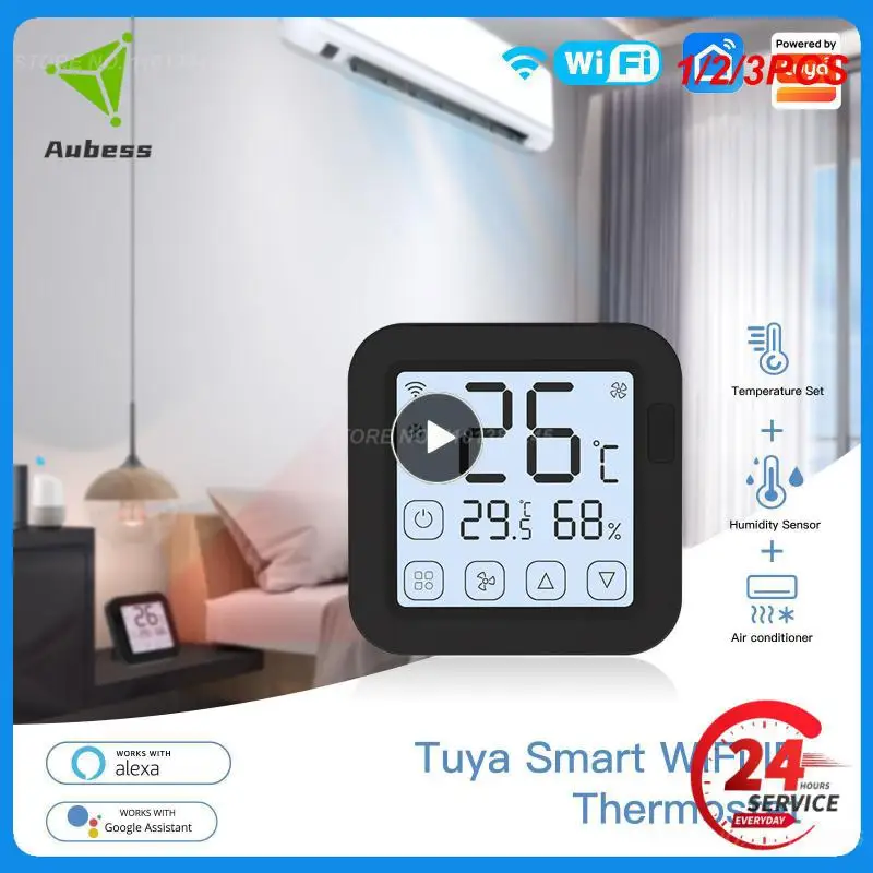

1/2/3PCS Tuya WiFi AC Thermostat Universal AC Remote Control Smart Life Temperature Thremostat Built-in Temperature Humidity