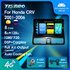 Автомагнитола 2DIN Android10 для Honda CRV 2001-2006, стереоприемник, GPS-навигация, автомобильный мультимедийный плеер 2din IGO