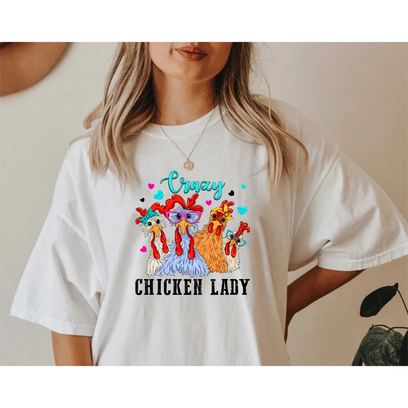 Модная термонаклейка с изображением курицы для глажки на куртке