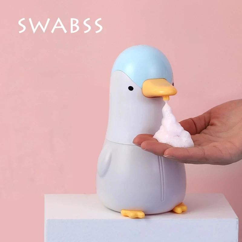 

UOSU Cute Penguin Automatic Soap Dispenser Touchless Induction Foam Bubble Washing Machine for Kids Kitchen Bathroom