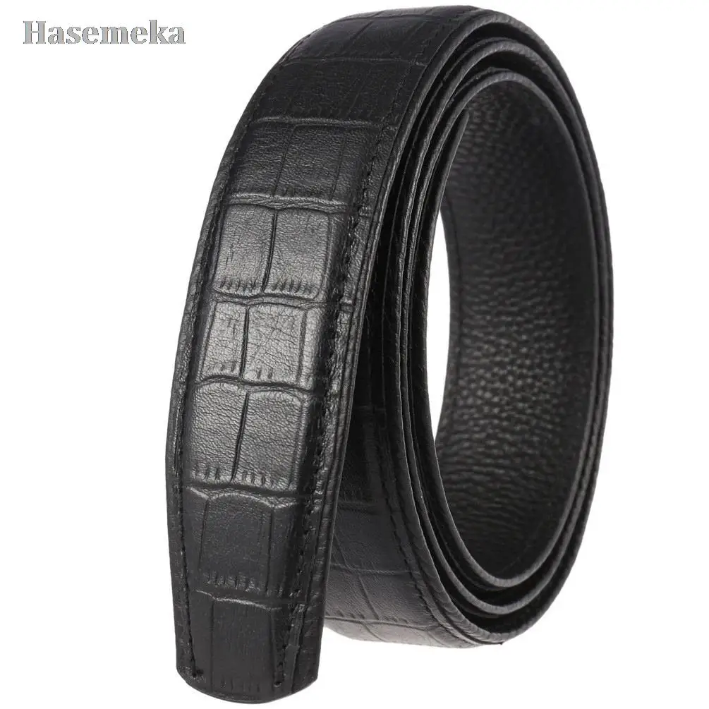 

Men's Automatic Buckle Belts No Buckle Belt Brand Belt Men High Quality Male Genuine Strap Jeans Belt Head layer cowhide