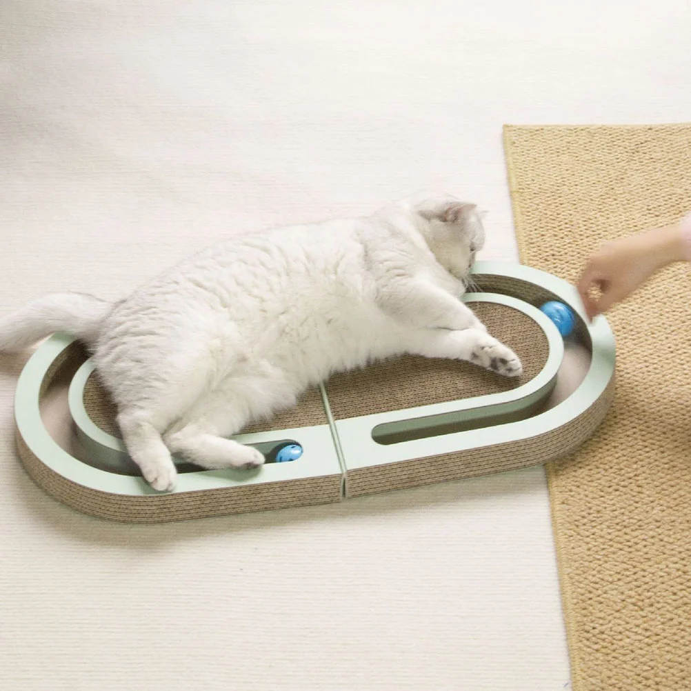 

Cat Scratching Post Scratcher Plaything Built-in Ball Board Pad Scratchers For Indoor Cats Kitten