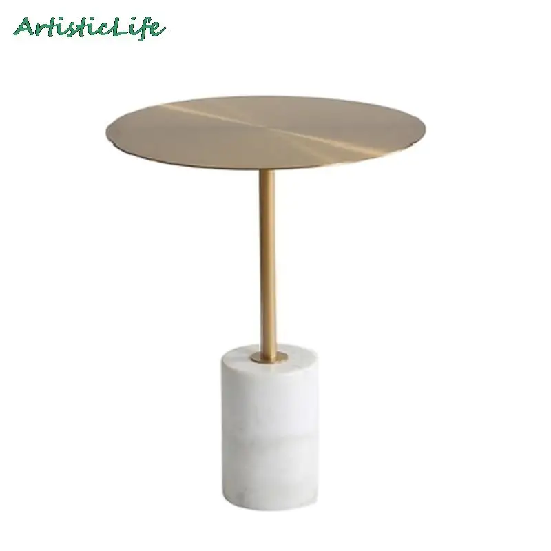 

ArtisticLife Nordic Sofa Side Table Marble Corner Table Mini Coffee Tablelight Luxury Modern Minimalist Side Table Free Shipping