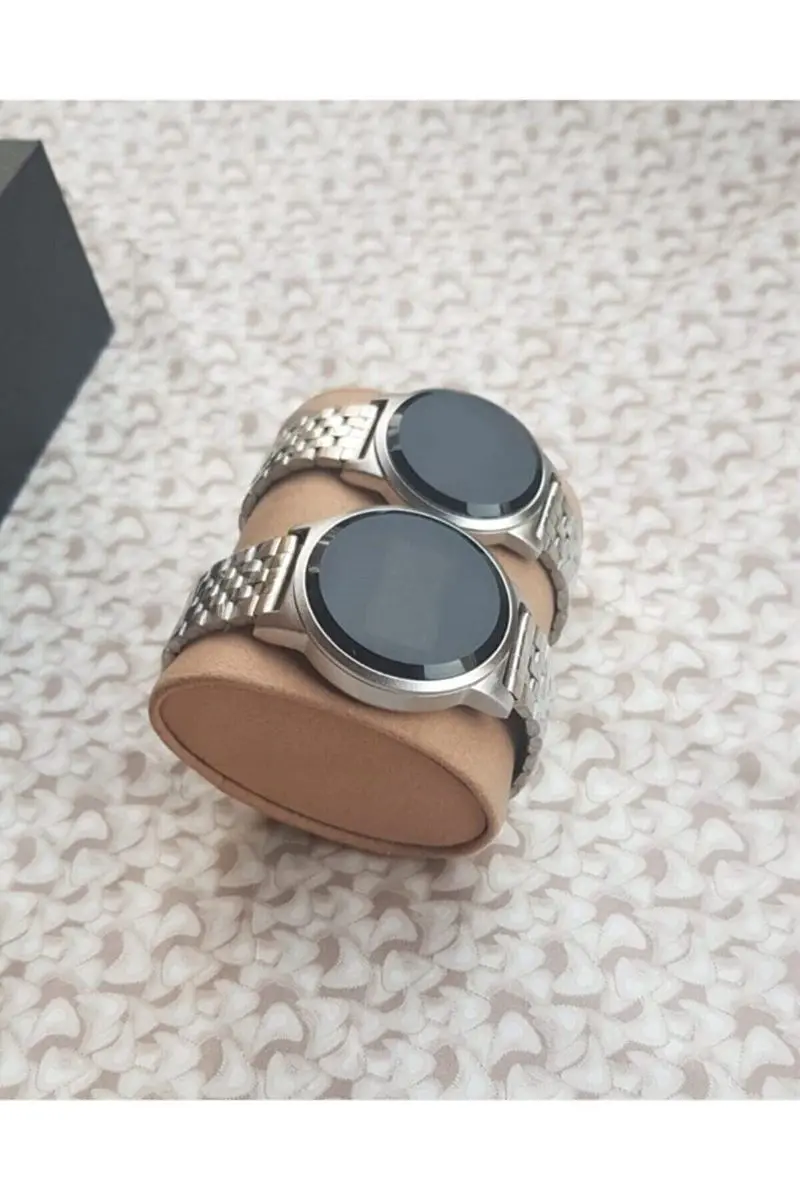 

Unisex gray double watch Metal cord touch wrist watches
