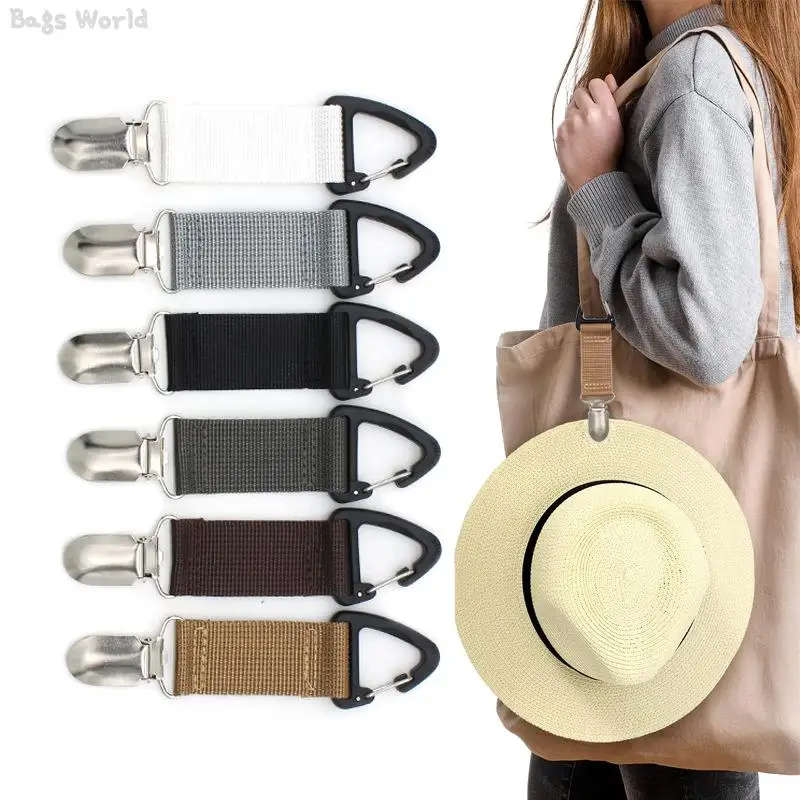 

1pc Hat Clip for Travel Small Portable Fabric Clips for Holding on Bag Traveling Hat Clips for Purse Backpack Luggage