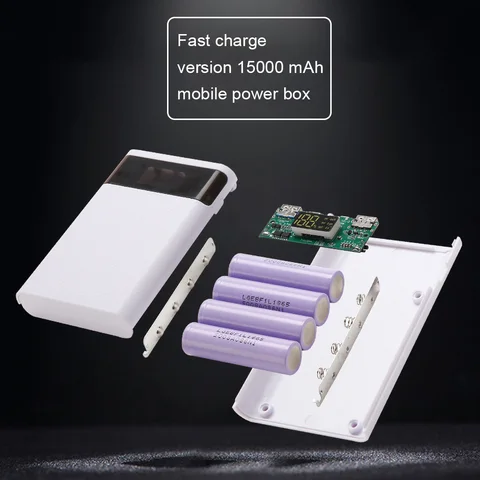 Ящик для хранения батарей kebidumei Power Bank Shell