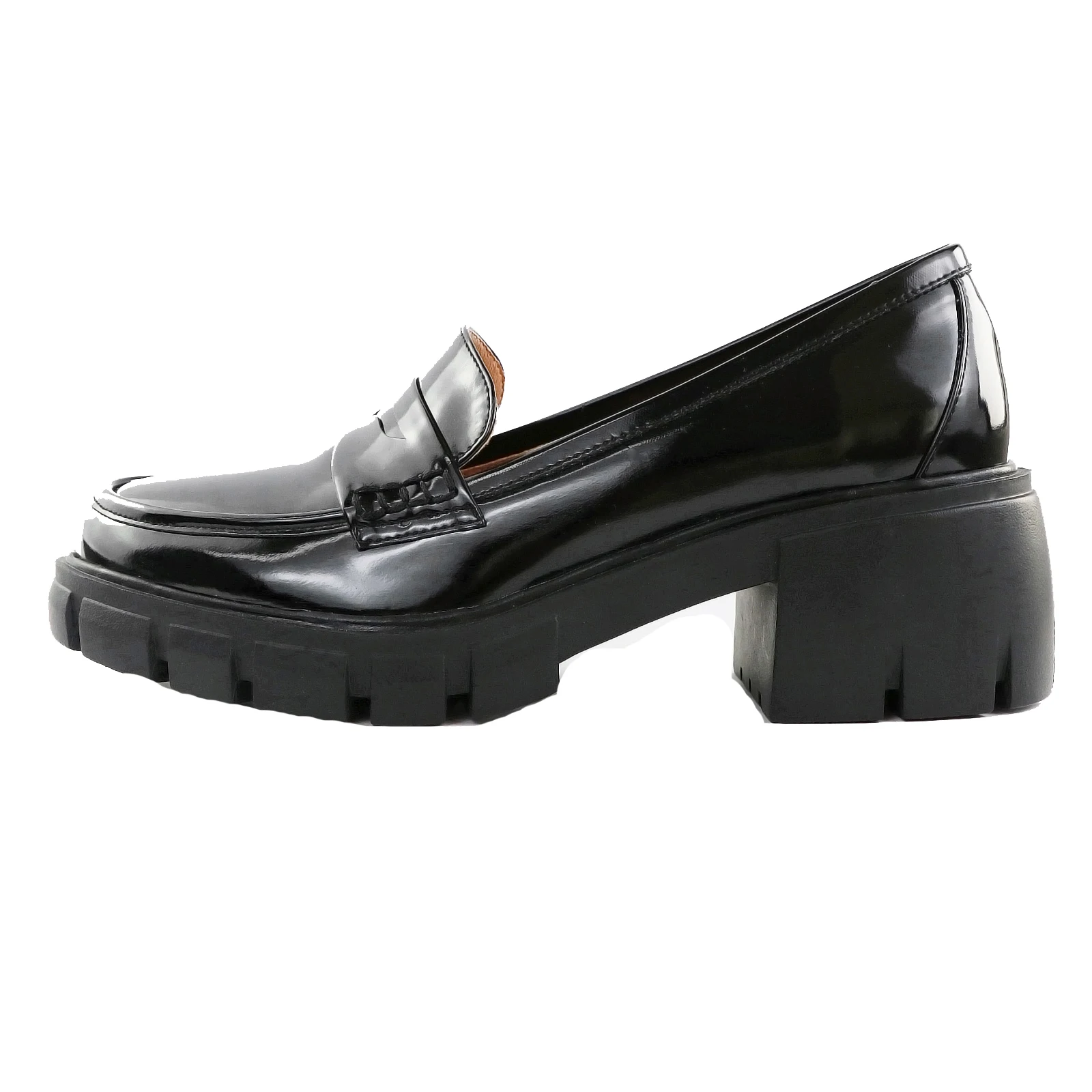 TAOFFEN 2023 Chunky Loafers Women Block Heels British Oxford Girls Shoes Platform Slip on Casual Work Shoes Cosplay Punk Shoes