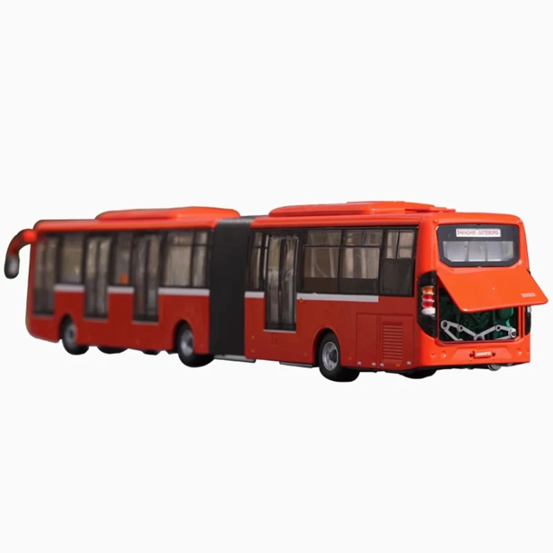 Литой под давлением масштаб 1/64 Шанхайский автобус BRT Rapid Transit шарнирная модель