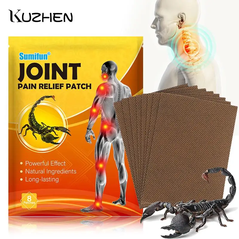 

8pcs Shoulder Stickers Muscle Pain Reliever Patch Chinese Medical Plaster For All Kinds Of Pain Caused By Soft Tissue Contusion