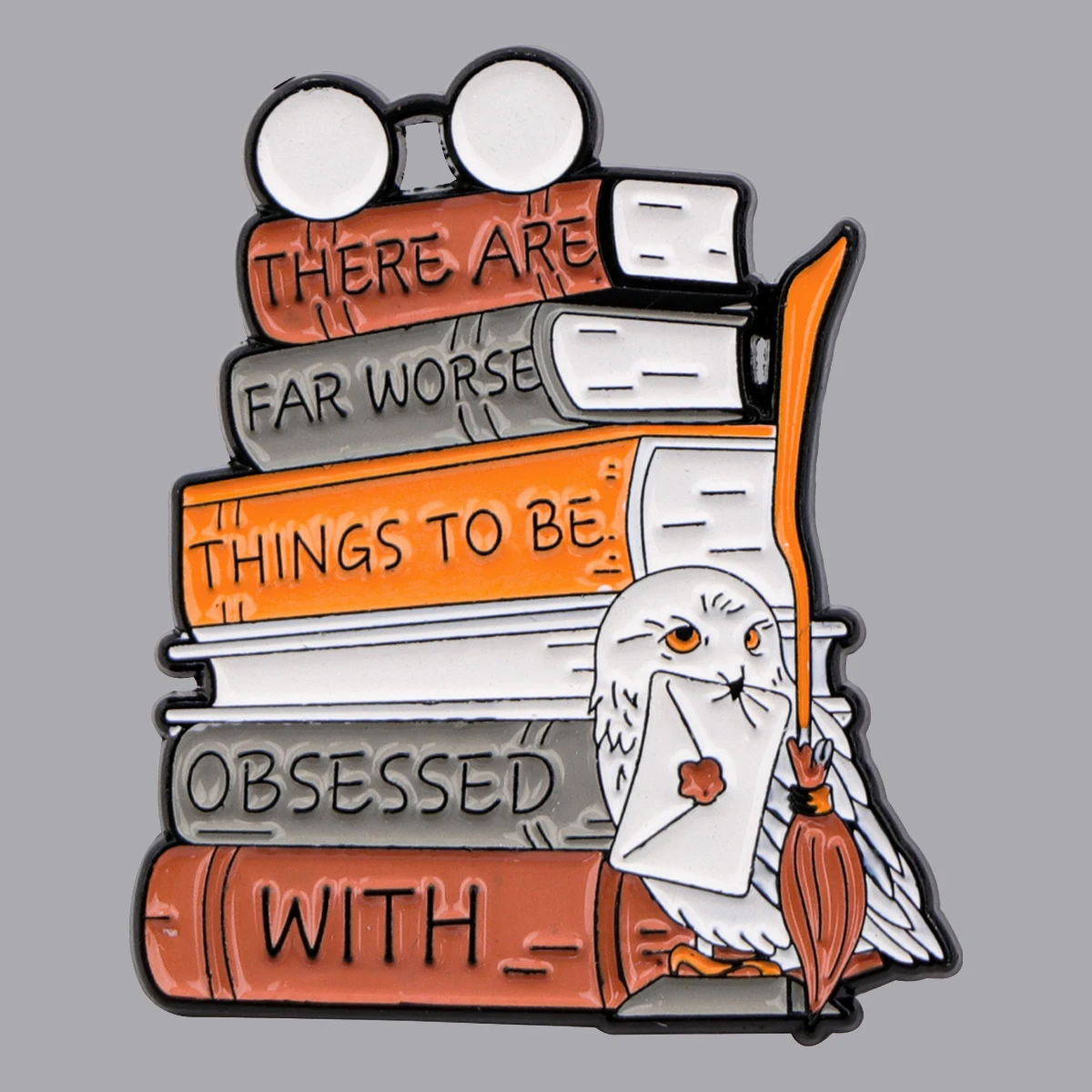 Эмалированная булавка с милой совой брошь-книга волшебника булавки для лацканов