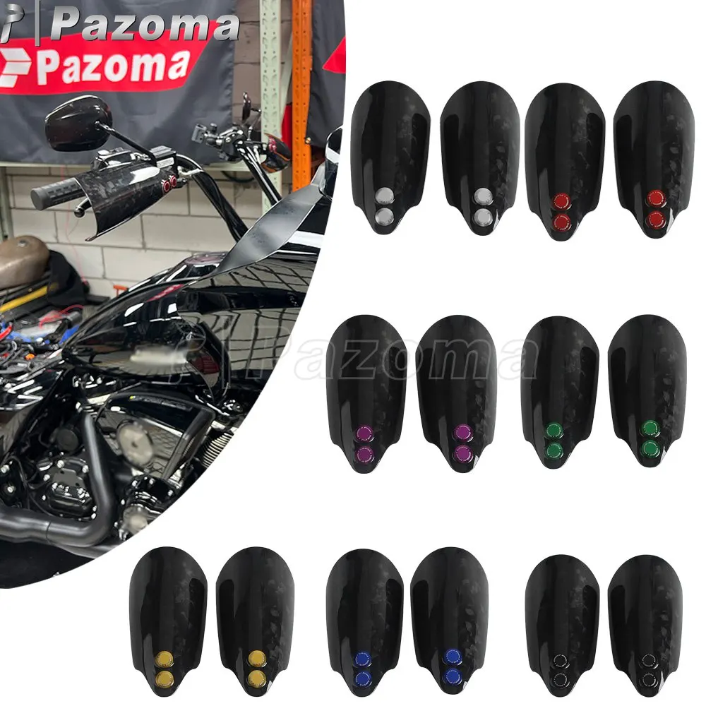 Фото Карбоновые поручни для Harley Softail FXBB FXBBS FXST FXLRST FLDE FLHC FLHCS PAZOMA, защита рук для мотоцикла, защита от ветра №3