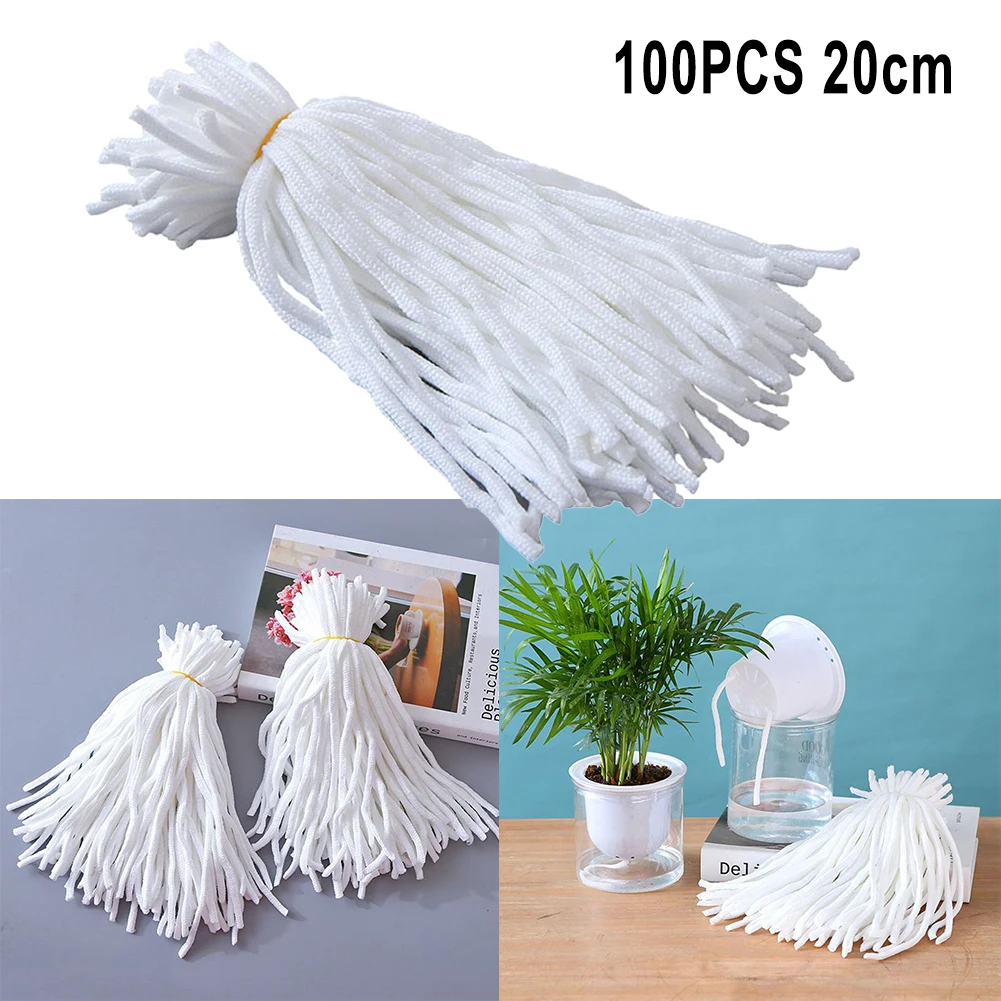 

100Pcs 20CM DIY Watering Absorbent Cotton Rope For Indoor Potted Plant Pot Plant Care Self-watering Cotton Rope Accessories